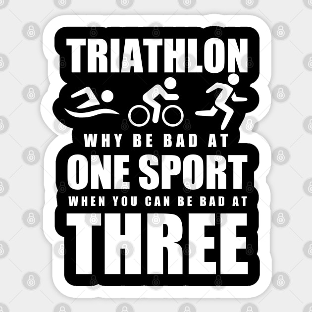 Funny Triathlon Jokes for Triathletes Sticker by JB.Collection